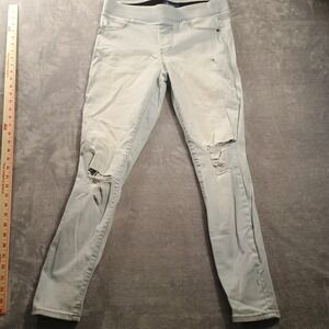 Old Navy Rockstar Jeans Womens 8 Blue Mid Rise Jegging Distressed Light Denim